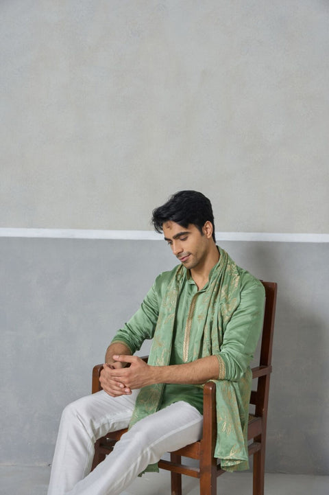 Sage Green Royale Kurta & Dupatta