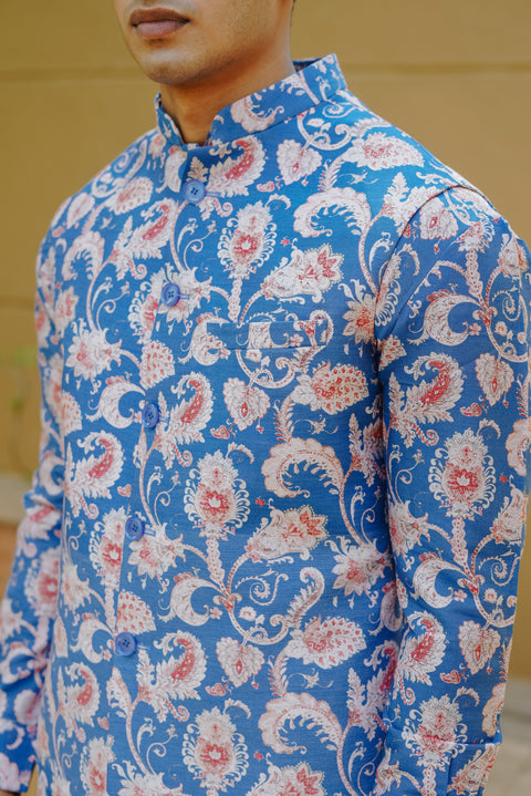 Jaipur Blue Kurta and Bandi