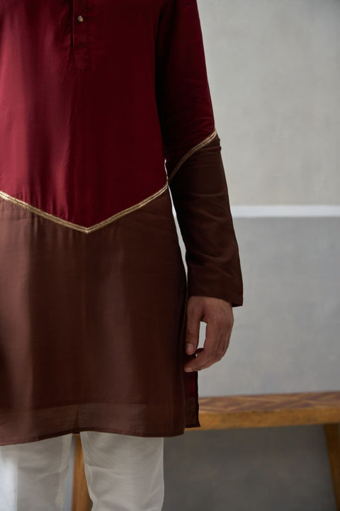 The Maroon Veer Kurta