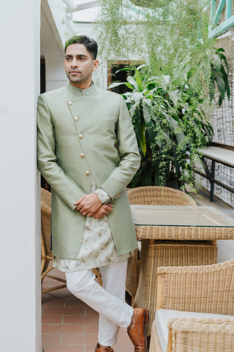 The Olive Groom Sherwani