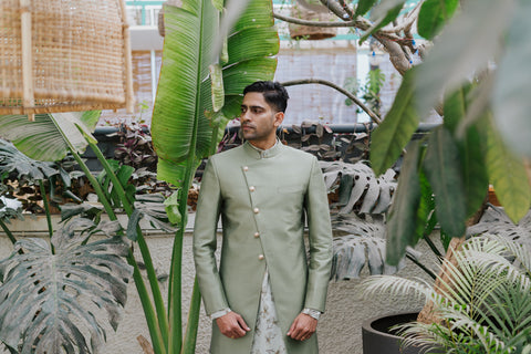 The Olive Groom Sherwani