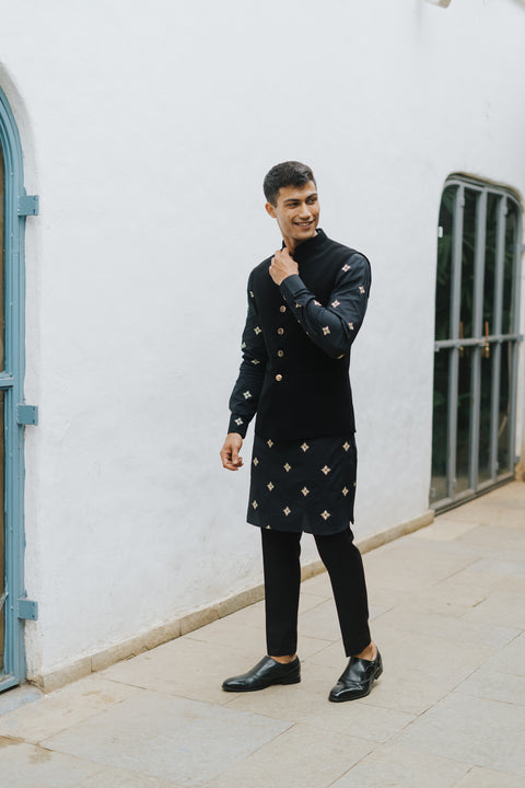 The Jet Black Kurta and Bandi