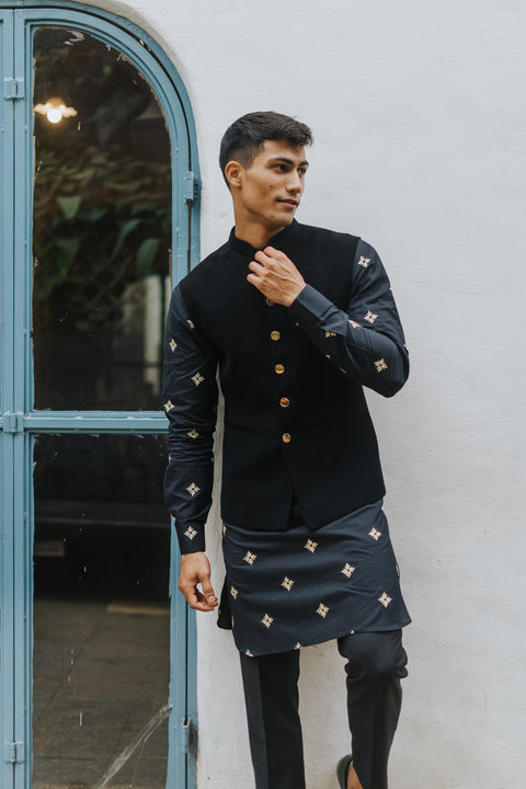 The Jet Black Kurta and Bandi