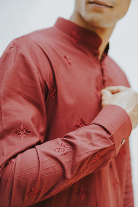 The Classic Maroon Kurta