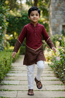 The Maroon Veer Kurta (KID)