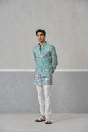 The Aqua Bloomscape Kurta & Bandi