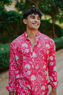 Jewelled Pink Kurta and Bandi