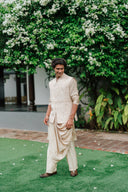Champagne gold Jashn-Drape Kurta