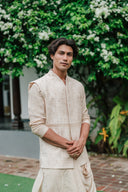 Champagne gold Jashn-Drape Kurta