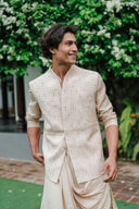 Champagne gold Jashn-Drape Kurta