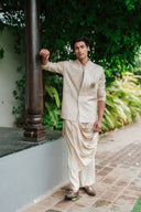 Champagne gold Jashn-Drape Kurta
