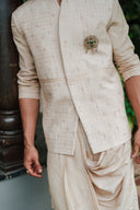 Champagne gold Jashn-Drape Kurta