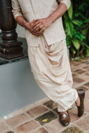 Champagne gold Jashn-Drape Kurta