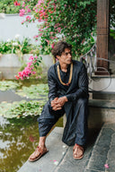 Navy Silk