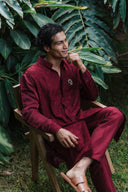 The Maroon Panel Kurta