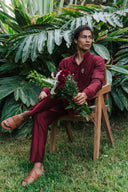 The Maroon Panel Kurta