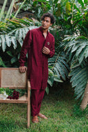The Maroon Panel Kurta