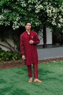 The Maroon Panel Kurta