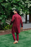 The Maroon Panel Kurta