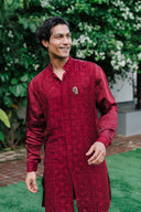 The Maroon Panel Kurta