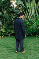 Midnight Blue Furrow Kurta