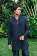 Midnight Blue Furrow Kurta