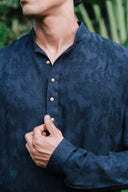 Midnight Blue Furrow Kurta
