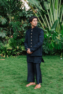 Midnight Blue Furrow Kurta