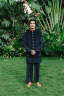 Midnight Blue Furrow Kurta