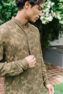 Burnished Olive Furrow Kurta