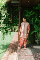 Pink & Grey Silk