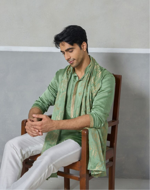 Sage Green Royale Kurta & Dupatta