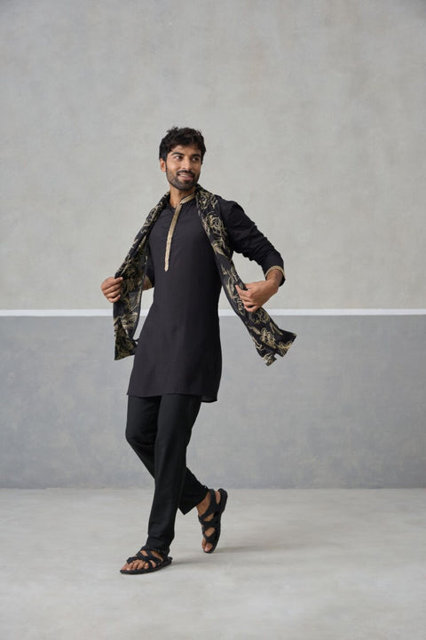 Black Royale Kurta & Dupatta