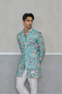 The Aqua Bloomscape Kurta & Bandi