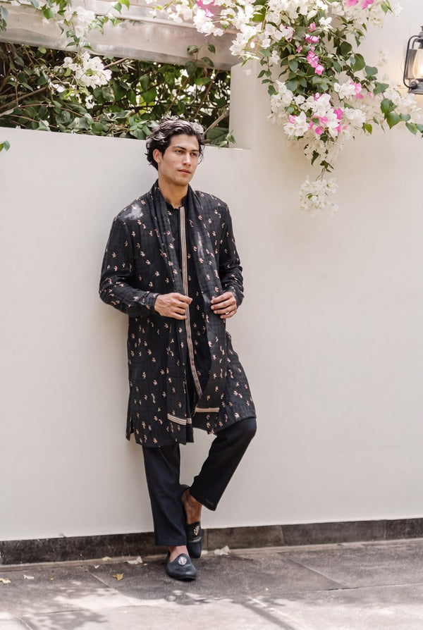 Noir Black Jashn Kurta