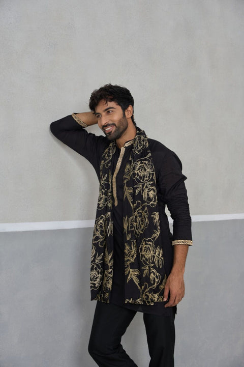 Black Royale Kurta & Dupatta