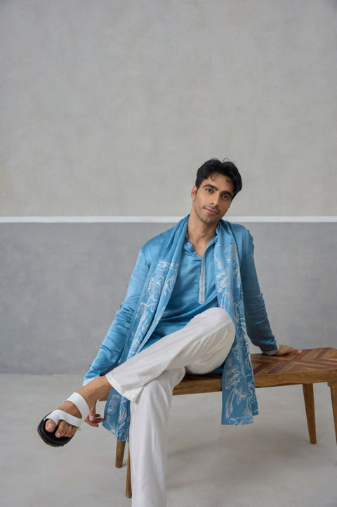 Blue Royale Kurta & Dupatta