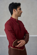 The Maroon Veer Kurta