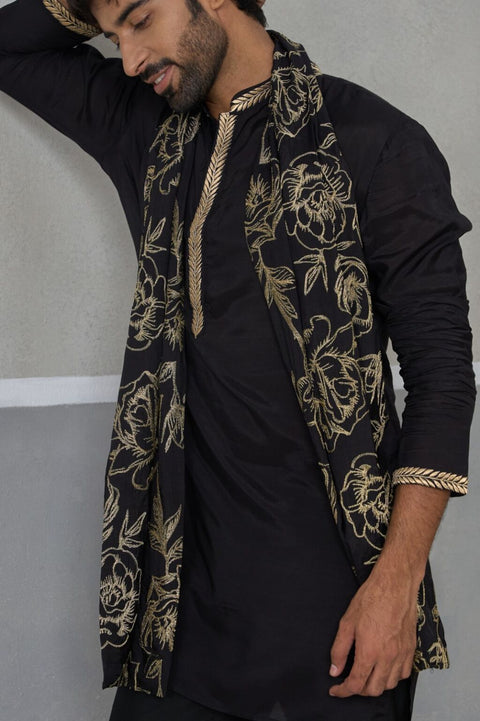Black Royale Kurta & Dupatta
