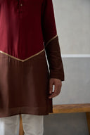 The Maroon Veer Kurta