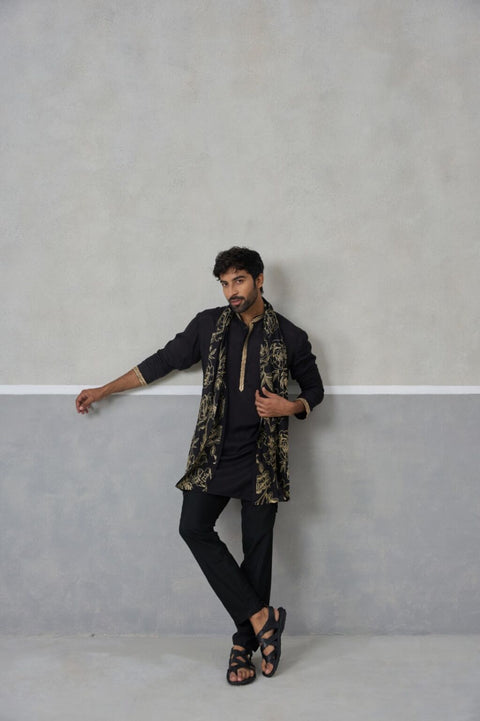 Black Royale Kurta & Dupatta
