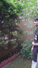 Black Vintage Rose Kurta