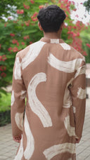 Sand Modern Art Kurta