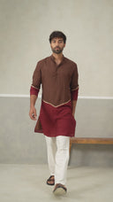 The Maroon Veer Kurta